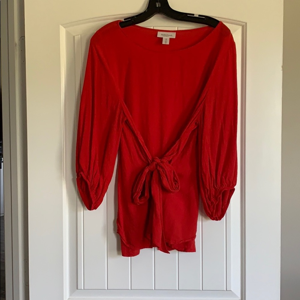 Red motherhood maternity top